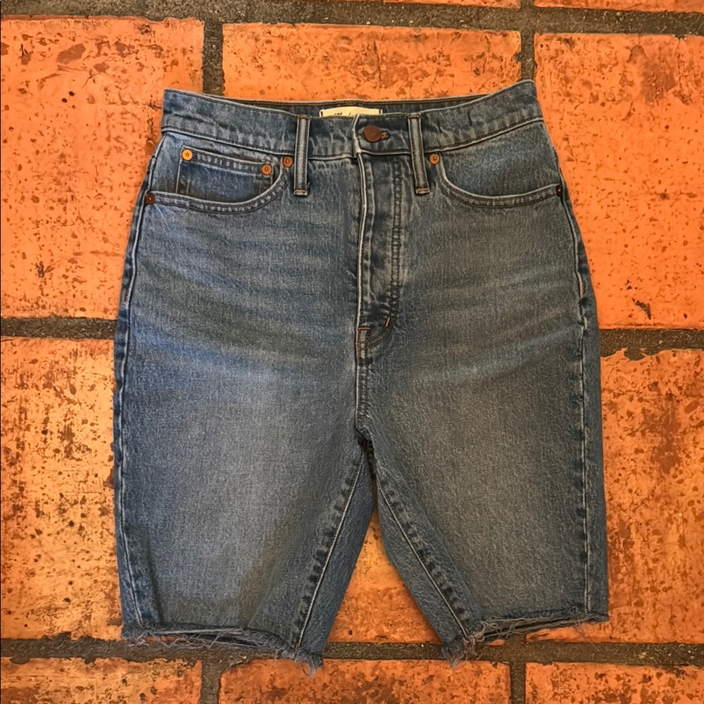Madewell High Rise Denim Long Shorts